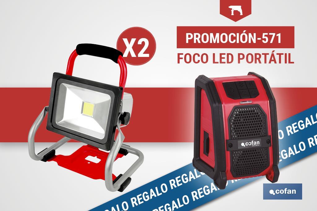 PACK DE FOCO LED PORTÁTIL (2 UDS.) Y ALTAVOZ BLUETOOTH (PACK: 1 UDS)